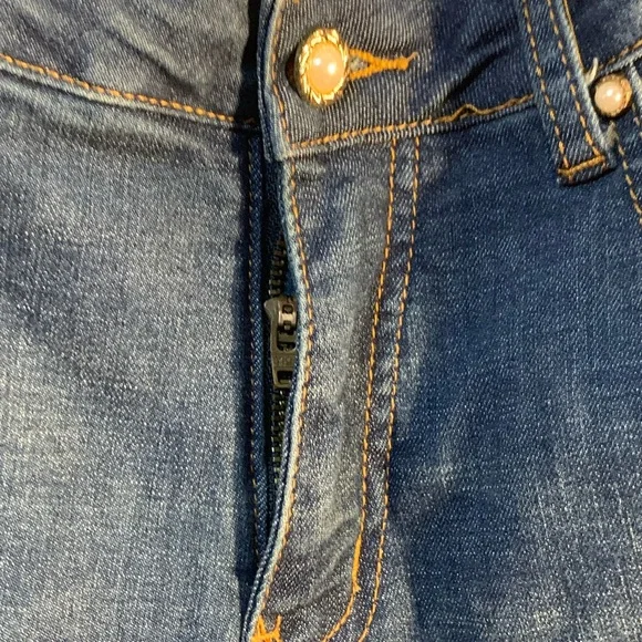 Cristina brand jeans pearl and rhinestone embellishments Embellished Blue Jeans - Picture 12 of 14